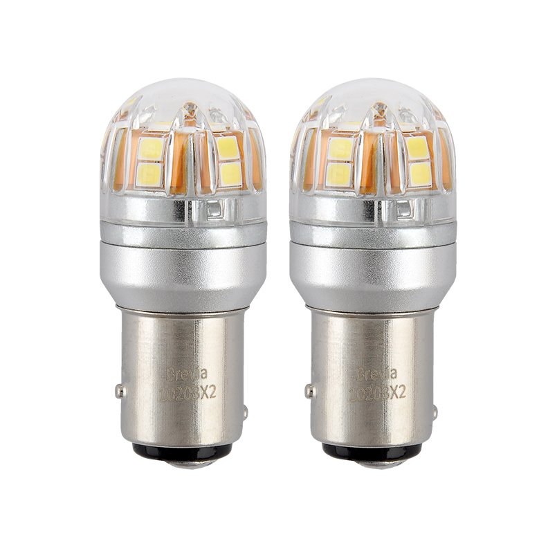 BREVIA Лампа світлодіодна Brevia S-Power P21/5W 330Lm 15x2835SMD 12/24V CANbus, 2шт. (20/200)1