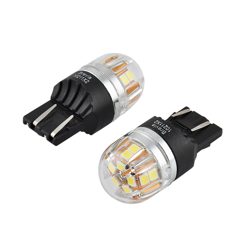 BREVIA Лампа світлодіодна Brevia S-Power W21/5W 330Lm 15x2835SMD 12/24V CANbus, 2шт. (20/200)2