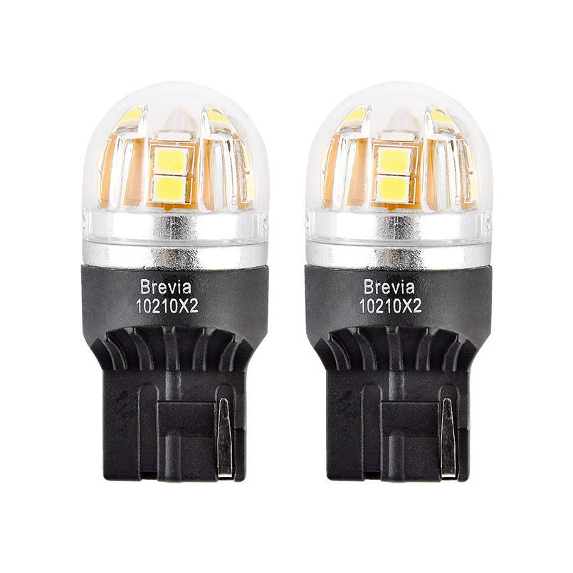 BREVIA Лампа світлодіодна Brevia S-Power W21W 330Lm 15x2835SMD 12/24V CANbus, 2шт. (20/200)1