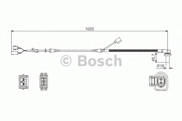 0986594002 BOSCH ДАТЧИК ABS WS0021