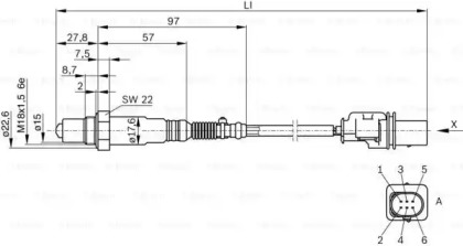 0258017025 BOSCH ЛЯМБДА-ЗОНД LS170251