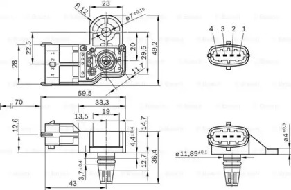 0261230245 BOSCH ДАТЧИК ТИСКУ DSS3TF1