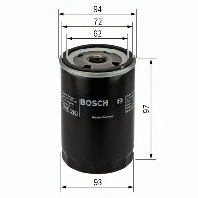 0451103333 BOSCH Фільтр оливи P33331