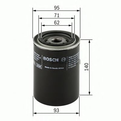 0986452001 BOSCH Фільтр оливи P20011