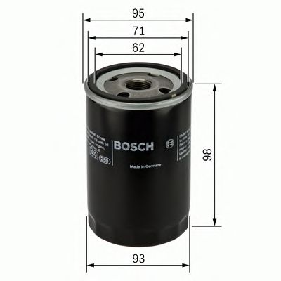 0986452024 BOSCH Фільтр оливи P20241