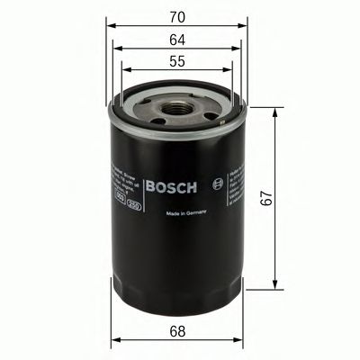 0986452058 BOSCH Фільтр оливи P20580