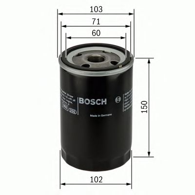 0986452063 BOSCH Фільтр оливи P20630