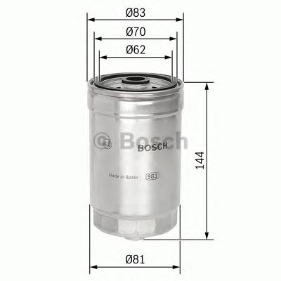 1457434314 BOSCH Фільтр палива N43141