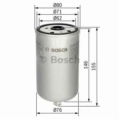 1457434447 BOSCH Фільтр палива N44471