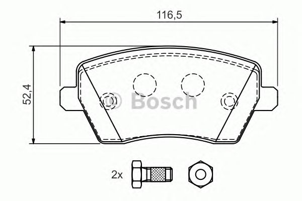 0986424795 BOSCH Гальмівні колодки до дисків1