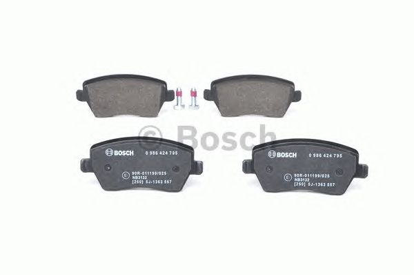 0986424795 BOSCH Гальмівні колодки до дисків2