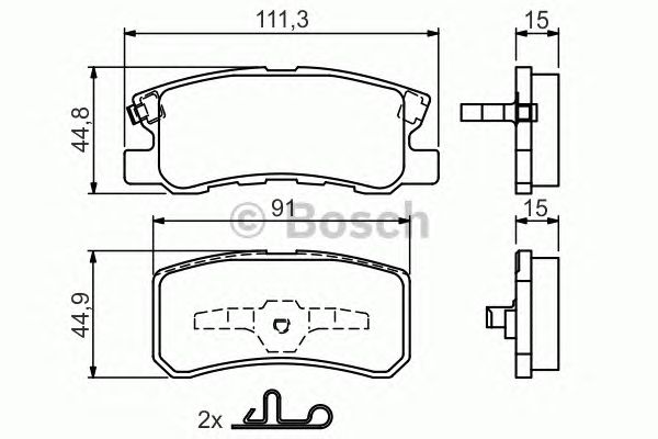 0986424717 BOSCH Гальмівні колодки до дисків BP4291