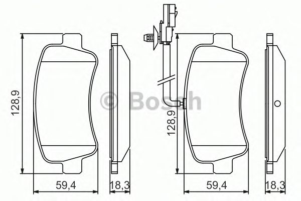 0986494500 BOSCH Гальмівні колодки до дисків BP14191