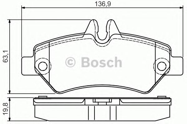 0986495100 BOSCH Гальмівні колодки до дисків1