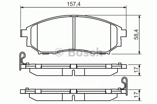 0986494295 BOSCH Гальмівні колодки до дисків BP12441