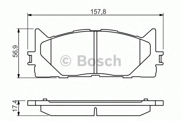 0986494430 BOSCH Гальмівні колодки до дисків BP13521