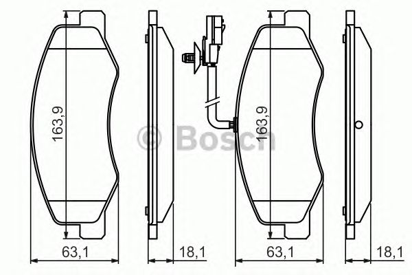 0986494499 BOSCH Гальмівні колодки до дисків BP14181