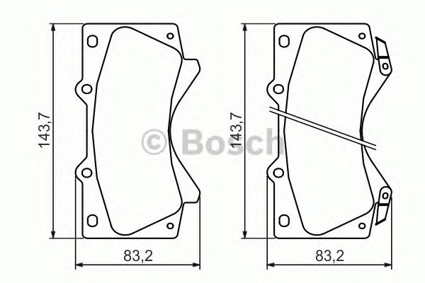 0986494449 BOSCH Гальмівні колодки до дисків BP13711
