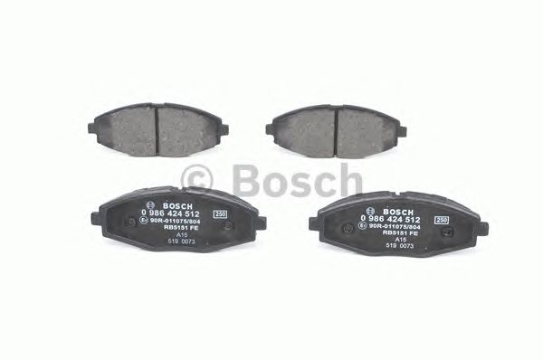 0986424512 BOSCH Гальмівні колодки до дисків BP2701