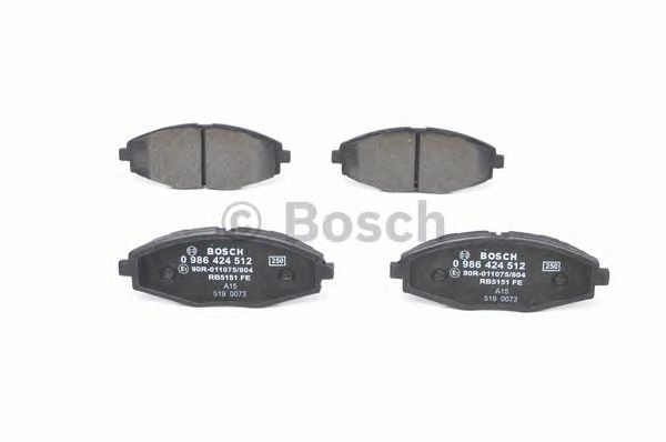 0986424512 BOSCH Гальмівні колодки до дисків BP2702