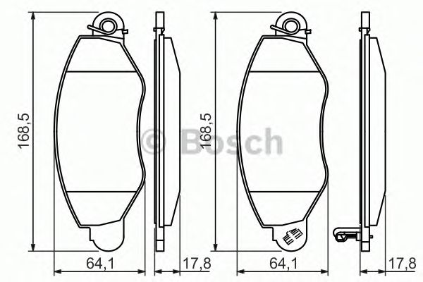 0986494037 BOSCH Гальмівні колодки до дисків BP3731