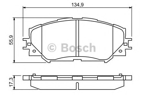 0986494240 BOSCH Гальмівні колодки до дисків BP13031