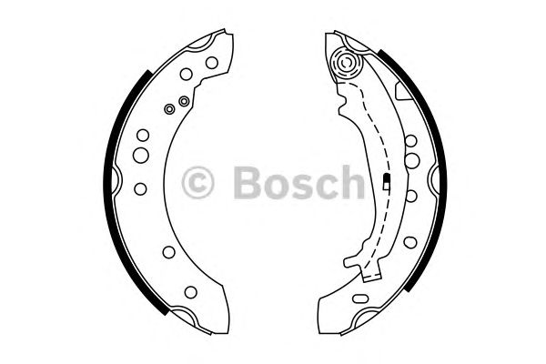 0986487746 BOSCH Гальмівні колодки до барабанів BS9661