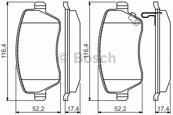 0986494573 BOSCH Гальмівні колодки до дисків BP14941