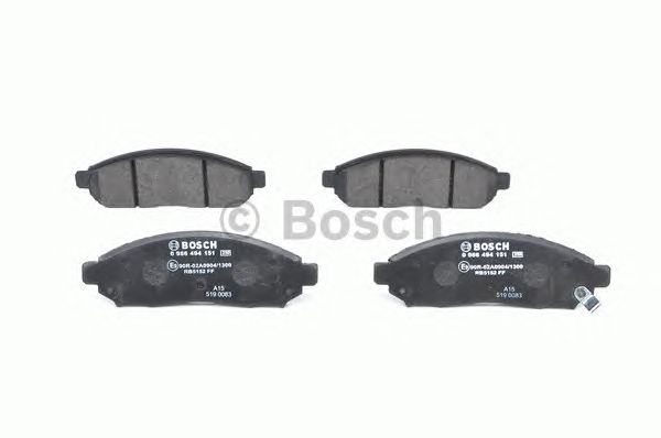 0986494151 BOSCH Гальмівні колодки до дисків BP10621