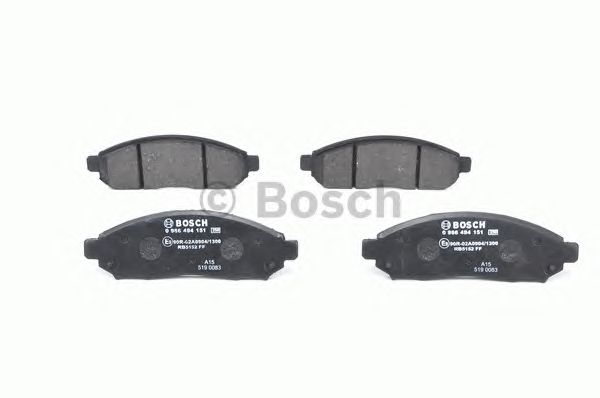0986494151 BOSCH Гальмівні колодки до дисків BP10622