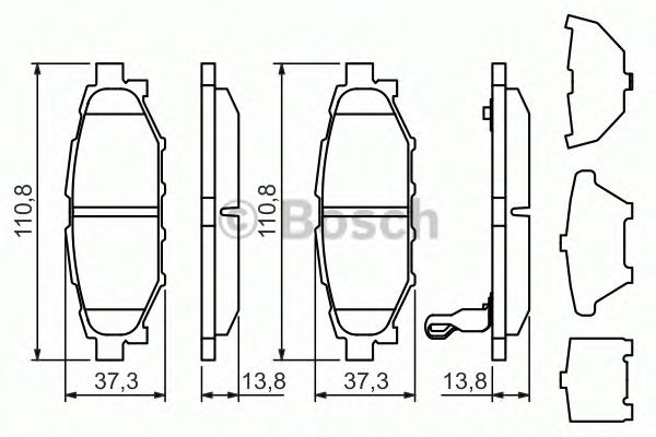 0986494444 BOSCH Гальмівні колодки до дисків BP13661