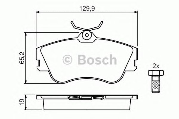 0986461753 BOSCH Гальмівні колодки до дисків BP6071