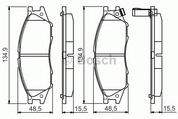 0986495146 BOSCH Гальмівні колодки до дисків BP15391