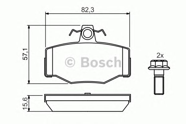 0986460993 BOSCH Гальмівні колодки до дисків BP5601