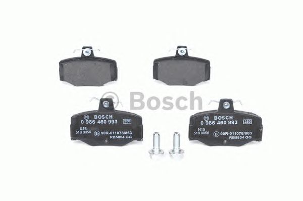 0986460993 BOSCH Гальмівні колодки до дисків BP5602