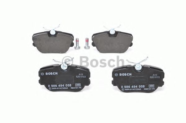 0986494058 BOSCH Гальмівні колодки до дисків BP7702
