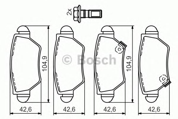 0986494014 BOSCH Гальмівні колодки до дисків BP2461