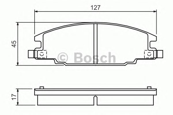 0986460960 BOSCH Гальмівні колодки до дисків BP5291