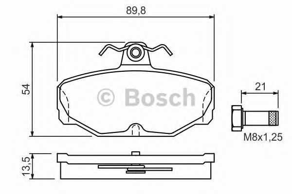 0986469810 BOSCH Гальмівні колодки до дисків BP7561