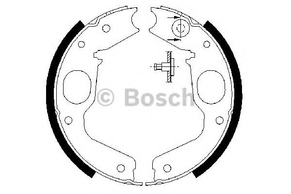 0986487719 BOSCH Гальмівні колодки до барабанів (HB) BS9391