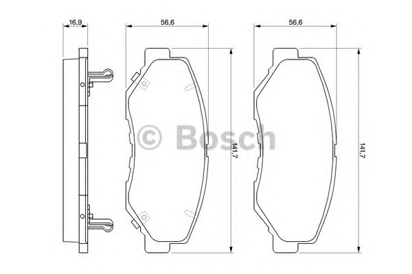 0986424809 BOSCH Гальмівні колодки до дисків BP9471