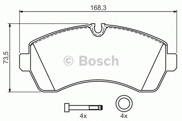 0986494194 BOSCH Гальмівні колодки до дисків BP11041
