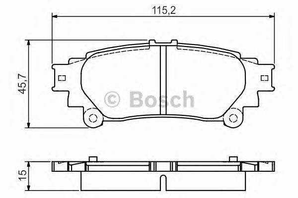 0986495174 BOSCH Гальмівні колодки до дисків BP15731