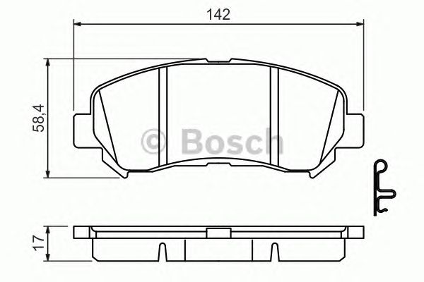 0986494501 BOSCH Гальмівні колодки до дисків BP14201