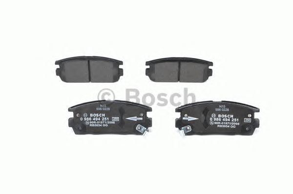 0986494251 BOSCH Гальмівні колодки до дисків BP11231