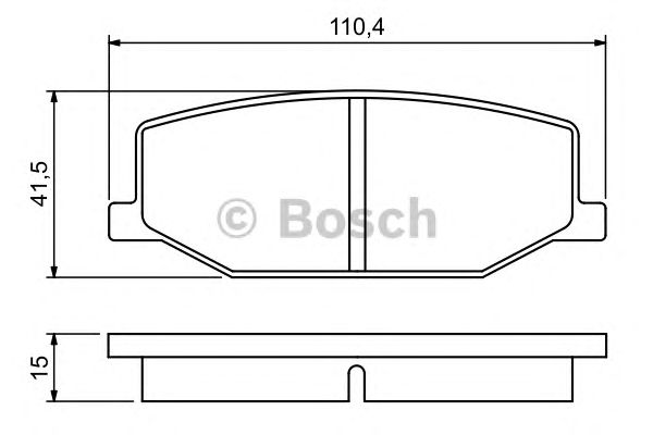 0986460935 BOSCH Гальмівні колодки до дисків BP5051