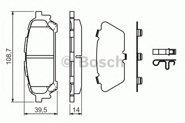 0986494232 BOSCH Гальмівні колодки до дисків BP11671
