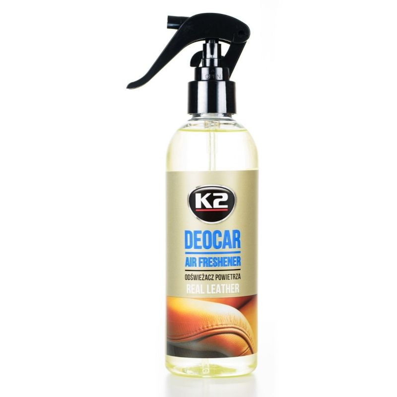K2 DEOCAR REAL LEATHER освіжувач повітря салона з розпилювачем  250 мл (шкіра) NEW1