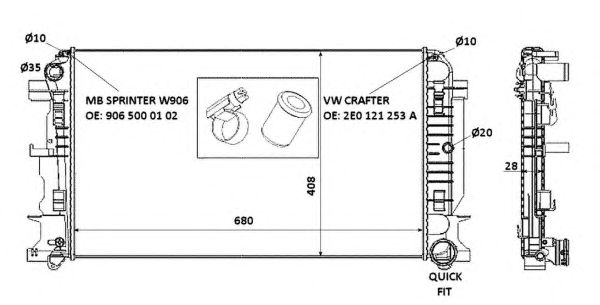 53885 NRF Радіатор охолодження0