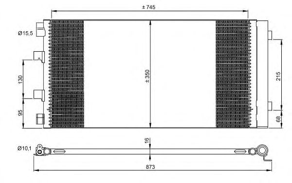 35972 NRF Радіатор кондиціонера1
